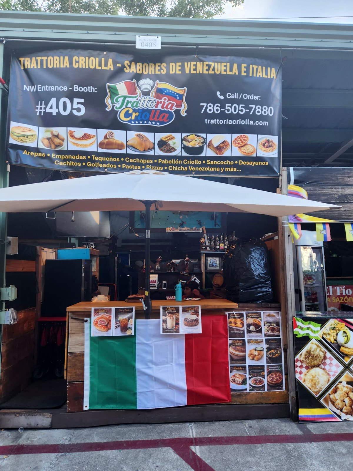 Trattoria Criolla booth